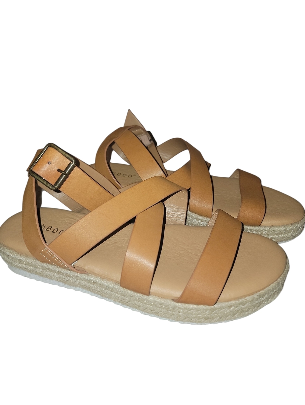 Bamboo Tan Sandals 8.5